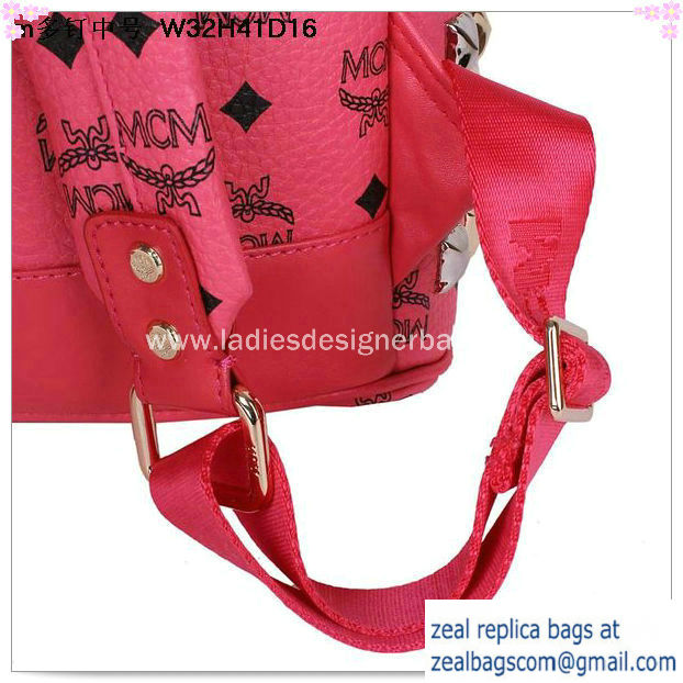 High Quality Replica Hot Sale MCM Medium Stark Front Studs Backpack MC4237 Red - Click Image to Close